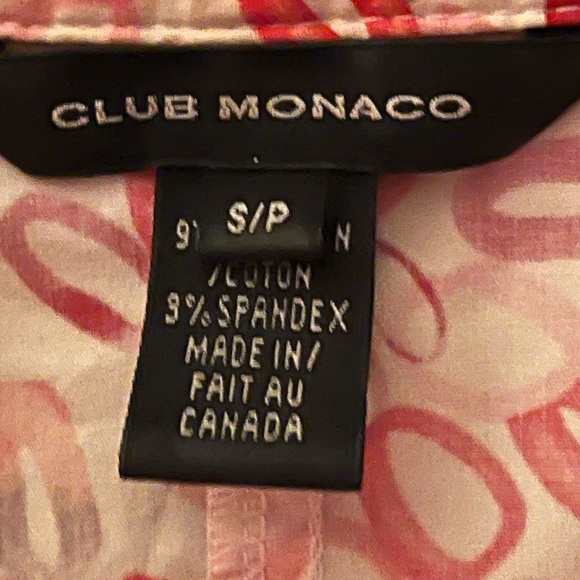 Club Monaco Pink Design Blouse/Top - Picture 2 of 2